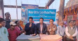 কমলগঞ্জের সার্বজনীন মহাশ্মশানঘাটের এক যুগ পূর্তি উপলক্ষে শীতবস্ত্র বিতরণ