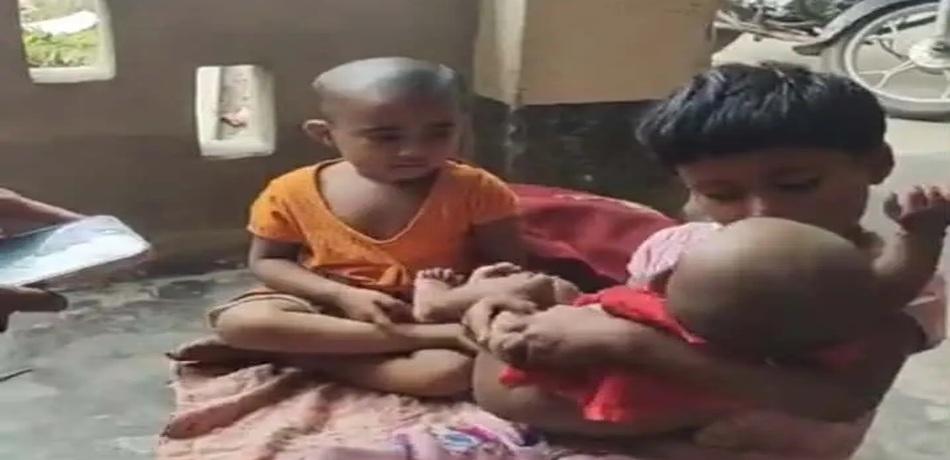 অভাবের তাড়নায় ইউনিয়ন পরিষদে ৩ শিশু সন্তান রেখে চলে গেলেন মা