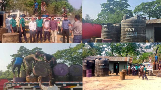 চট্টগ্রামে পানির ট্যাংকে লুকানো ৬ হাজার লিটার ডিজেল জব্দ