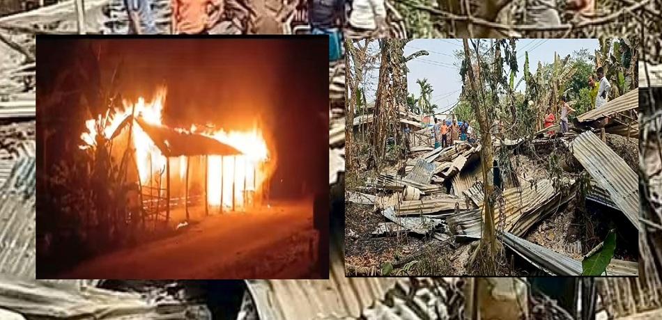 আমতলীতে আগুনে চার দোকান ভস্মীভূত