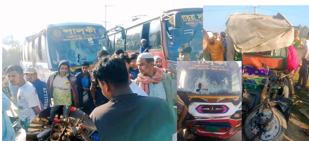 টেকনাফ কক্সবাজার মহাসড়কে বাস মিনিটমটম সংঘর্ষে নিহত ২,আহত ৪