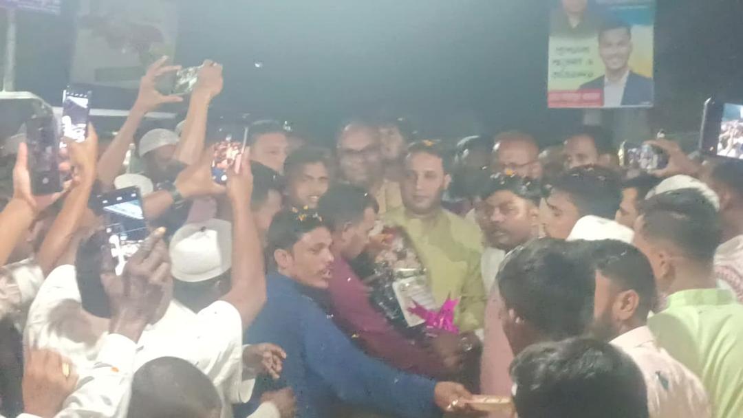 ধোবাউড়ায় এমপি সালমান ওমর রুবলকে একতা যুব সংঘের সংবর্ধনা