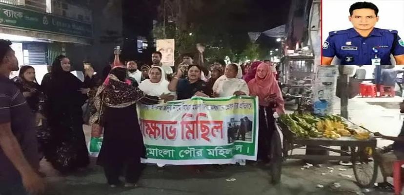 ‎মোংলায় মহিলা দল নেত্রী গ্রেফতার: ওসি অপসারণ দাবিতে বিক্ষোভ