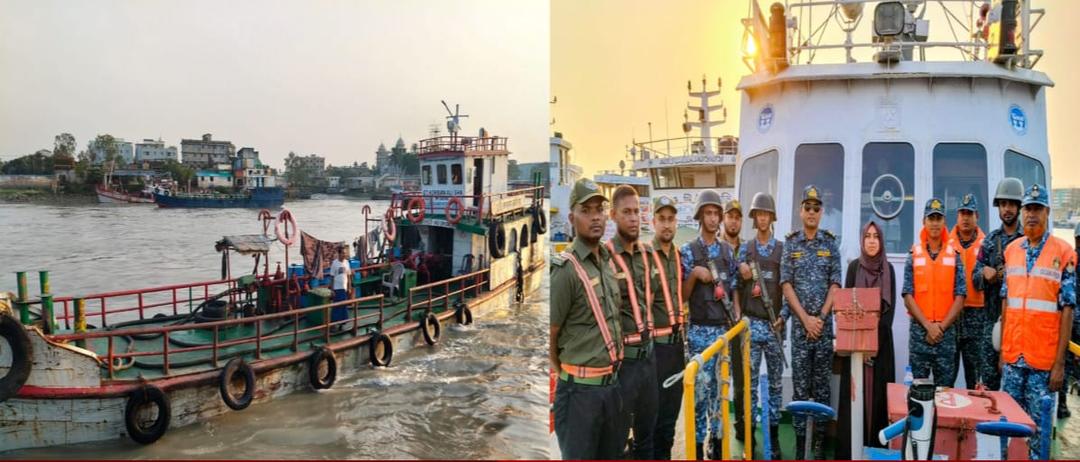 কর্নফুলী নদীতে ভাসমান লাইটার জাহাজ থেকে ৩৭ হাজার লিটার তেল জব্দ