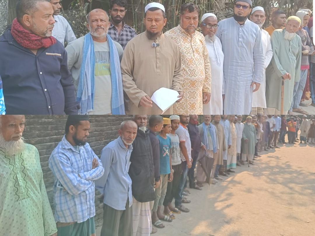 ছাতকে চাঁদাবাজি ও সন্ত্রাসের বিরুদ্ধে গ্রামবাসীর মানববন্ধন:বাচ্চু মিয়া সহ ৮ জনের বিরুদ্ধে থানায় অভিযোগ দায়ের
