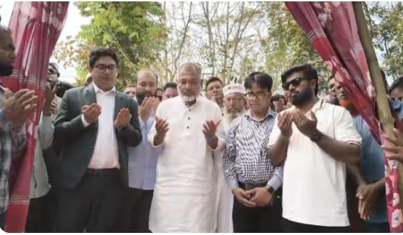 টুঙ্গিপাড়ায় বিশুদ্ধ পানির নিশ্চয়তায় উচ্চ জলাধারের ভিত্তিপ্রস্তর স্থাপন