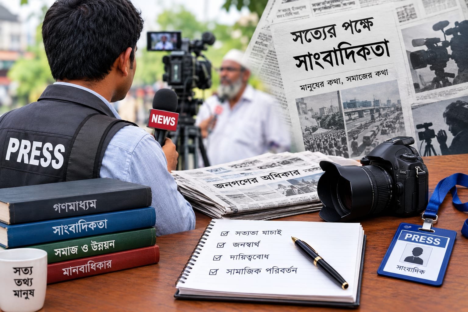 সমাজের প্রতি দায়বদ্ধতা সত্যের পক্ষে কলম,মানুষের পাশে সাংবাদিক