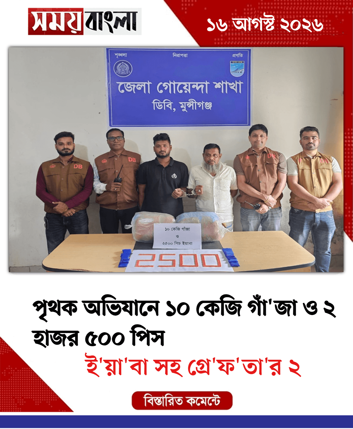 ই'য়া'বা সহ গ্রে'ফ'তা'র ২