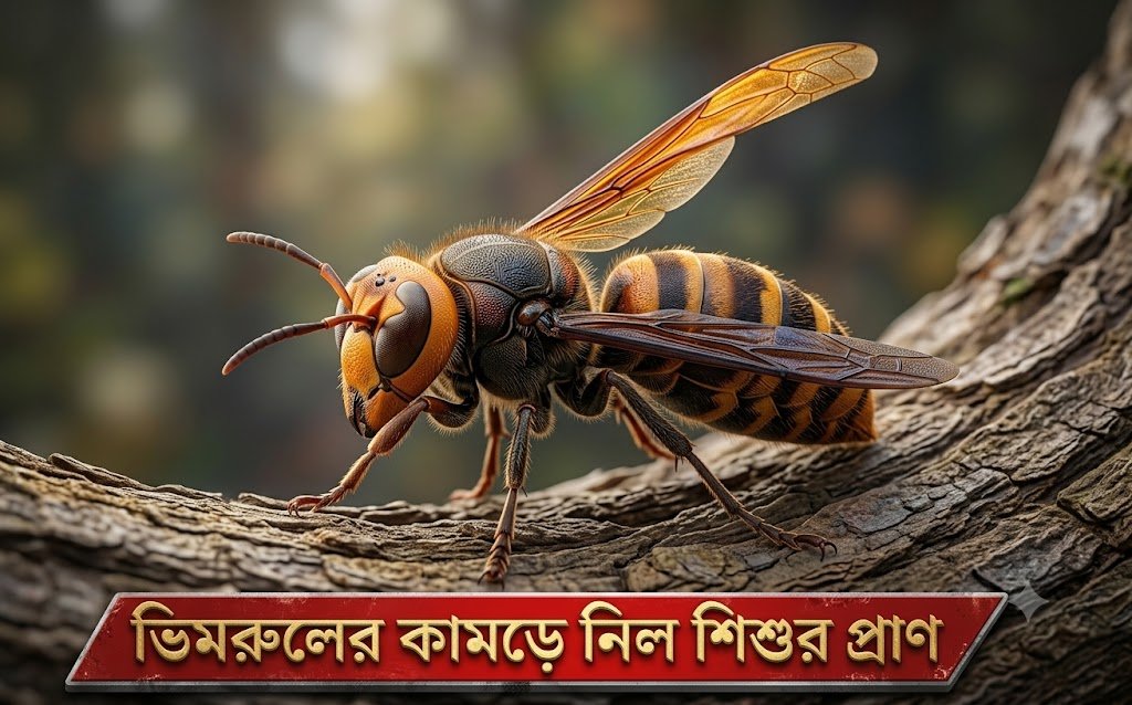 ভিমরুলের কামড়ে নিল শিশুর প্রাণ