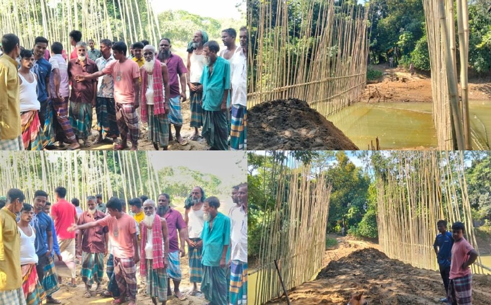 মধ্যনগরে সীমান্ত নদীতে স্থায়ী বাঁধ নির্মাণের দাবিতে আকুল আবেদন