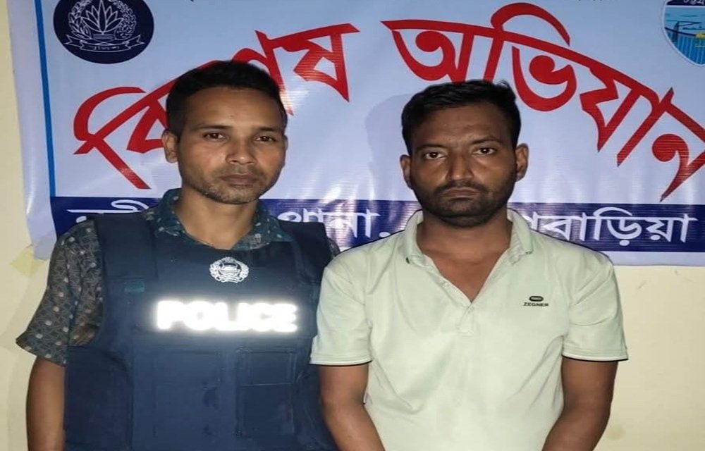 নবীনগর বাজার থেকে ই/য়া/বা সহ হাতেনাতে গ্রে'প্তা'র ১