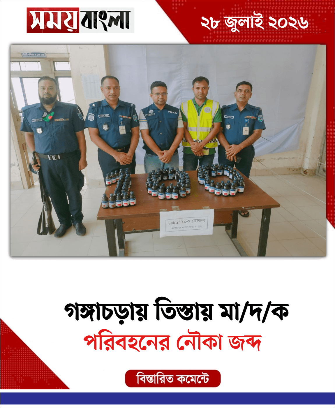 পরিবহনের নৌকা জব্দ