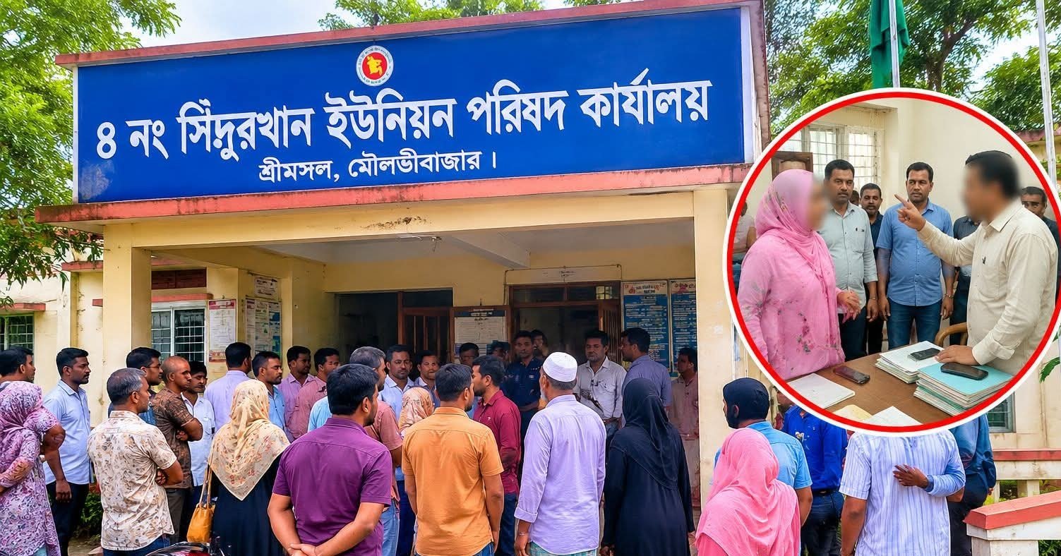 শ্রীমঙ্গল ৪ নং সিন্দুরখাঁন ইউনিয়নে মেম্বারের হাতে মহিলা ইউপি সদস্য লাঞ্চিত, এলাকায় তীব্র উত্তেজনা