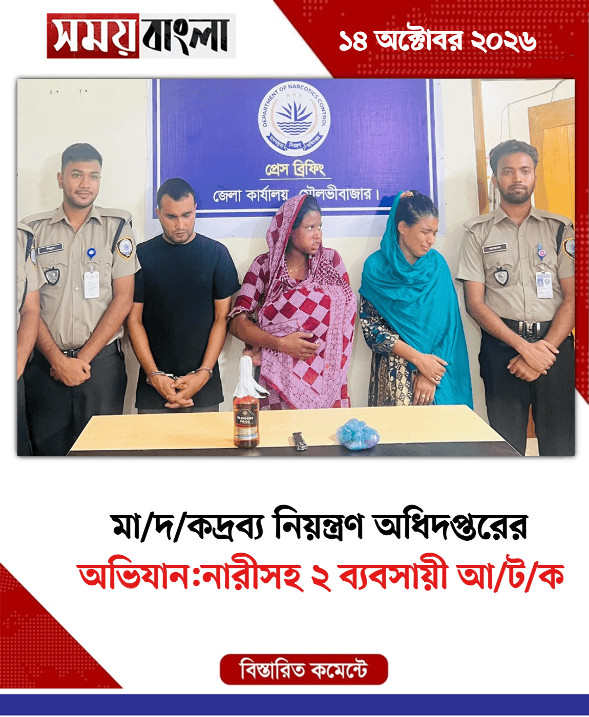 অভিযান:নারীসহ ২ ব্যবসায়ী আ/ট/ক