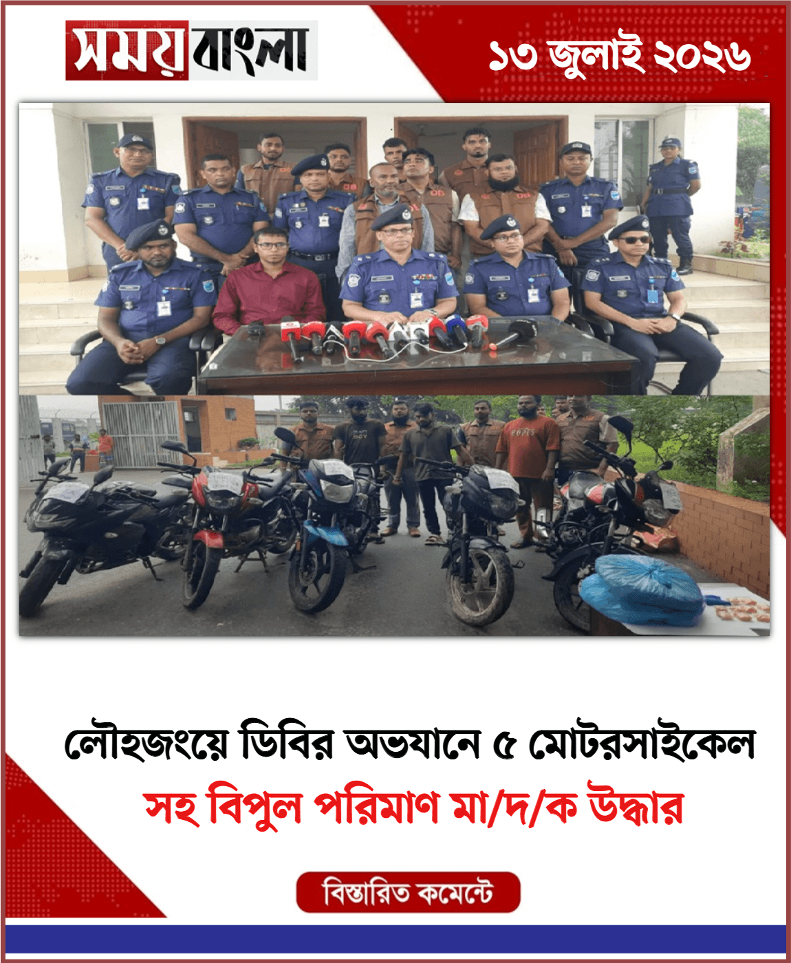 সহ বিপুল পরিমাণ মা/দ/ক উদ্ধার 