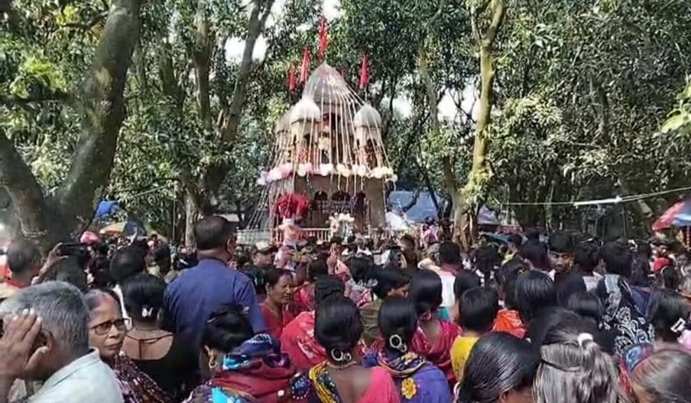 নাটোরে মদনমোহন মন্দিরে দেড়শ বছরের পুরানো পিতলের রথযাত্রা উদযাপিত
