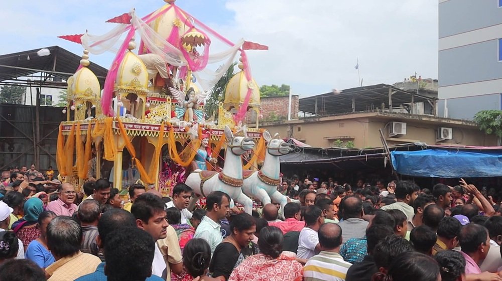 হাজারো ভক্তের ঢলে নওগাঁয় শুরু হলো শ্রীশ্রী জগন্নাথ দেবের ৯ দিনব্যাপী রথযাত্রা