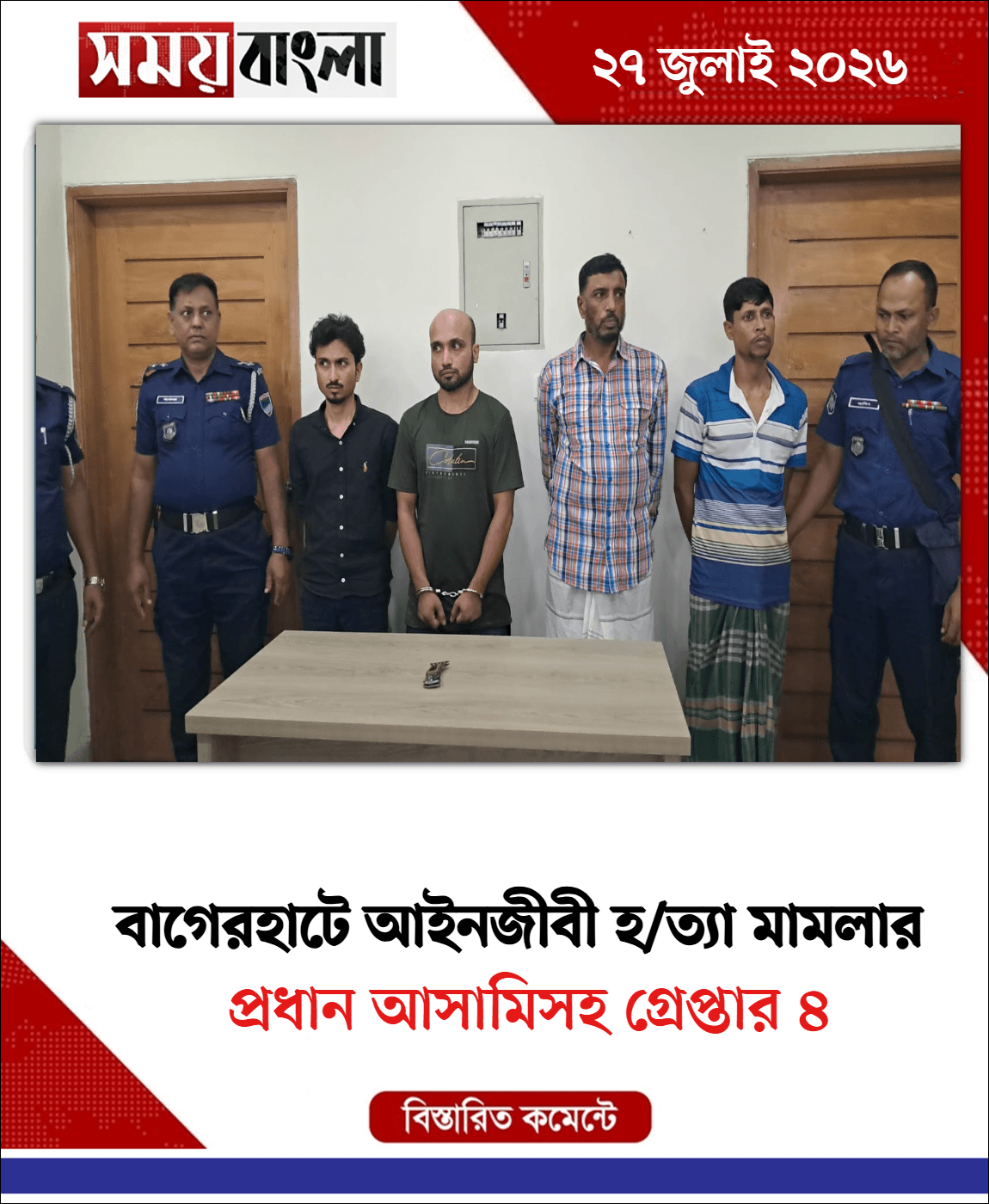  প্রধান আসামিসহ গ্রেপ্তার ৪