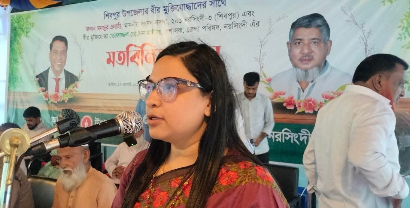 মুক্তিযোদ্ধাদের মতবিনিময় সভায় বক্তব্য রাখেন-মোছাঃ ফারজানা ইয়াসমিন