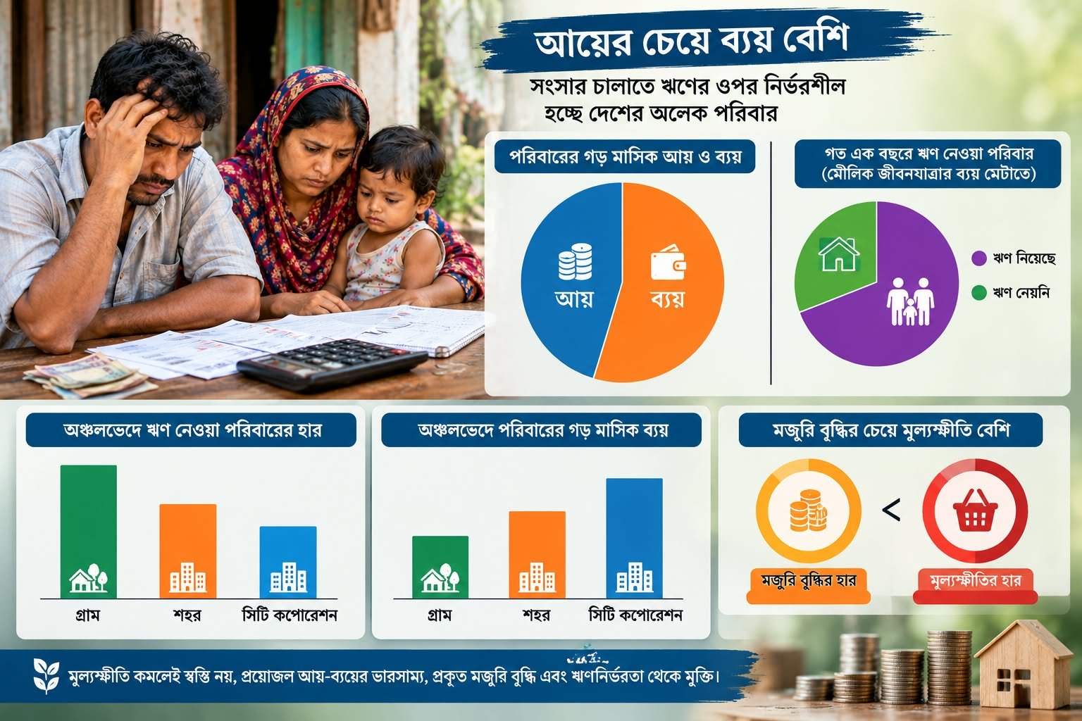 বর্তমান আয় কি মানুষের সংসার চালানোর জন্য যথেষ্ট!কি বলছে পরিসংখ্যান?