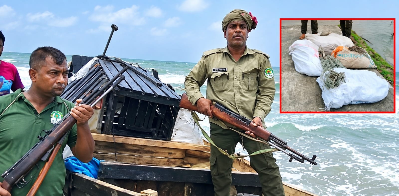 ‎সুন্দরবনে বনরক্ষীদের অভিযানে হরিণ শিকারের বিশাল ফাঁ'দ ও ট্রলার জব্দ