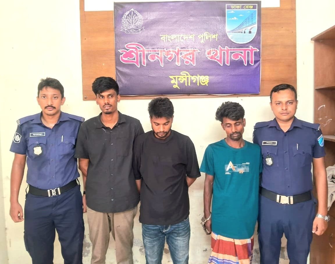 শ্রীনগরে ৯৫ পিস ই/য়া/বা ও ৫০০ গ্রাম গাঁ/জা/সহ ৩ জন গ্রে/প্তা/র