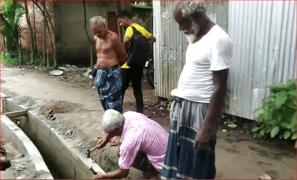 বাশাইর বণিকপাড়ায় ড্রেনের কাজ নিয়ে অভিযোগ,সরেজমিনে মিলল ভিন্ন চিত্র