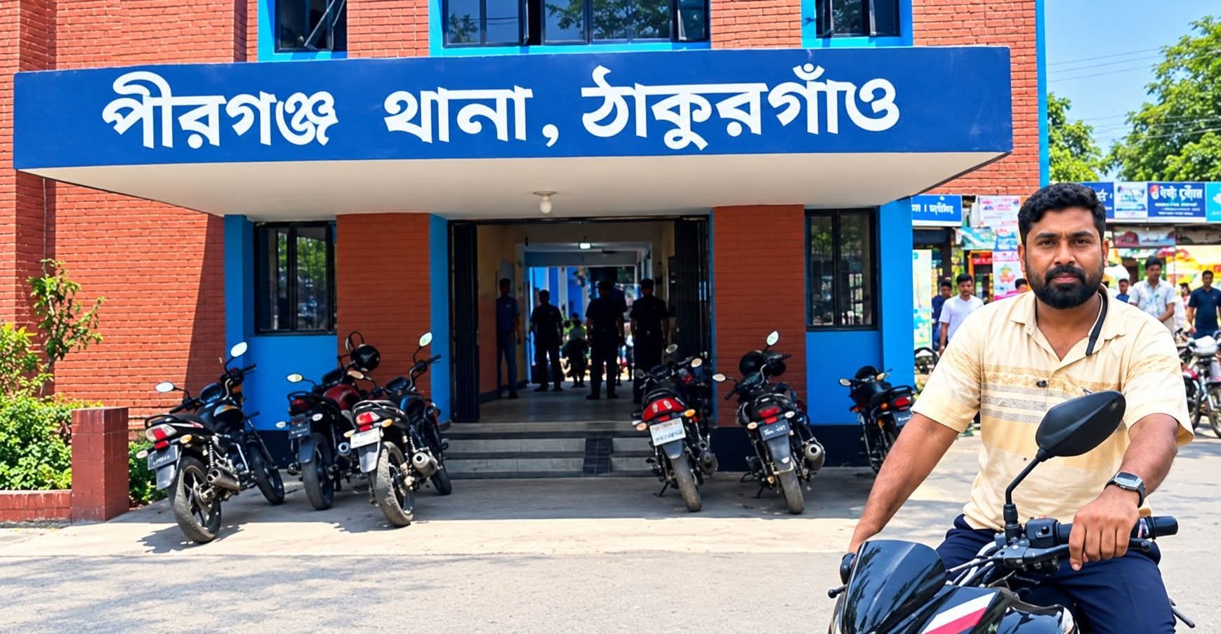 পীরগঞ্জে পুলিশকে ধাক্কা,গ্রে'প্তা'র ১