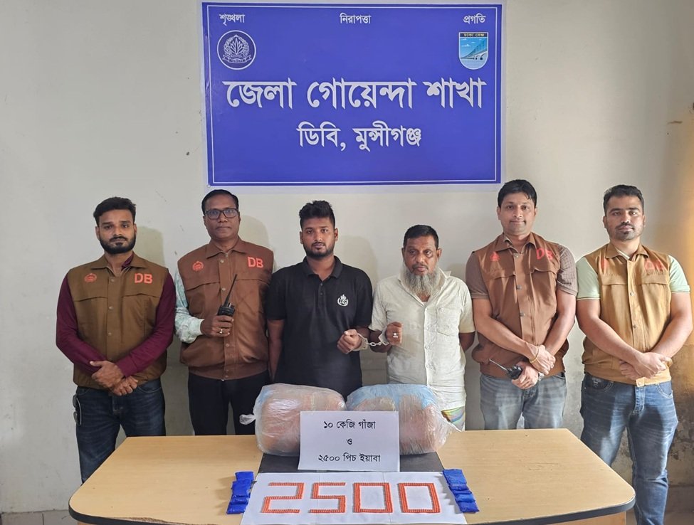 পৃথক অভিযানে ১০ কেজি গাঁ'জা ও ২ হাজর ৫০০ পিস ই'য়া'বা সহ গ্রে'ফ'তা'র ২