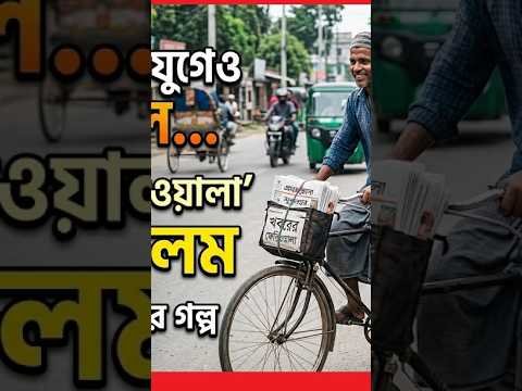 মোবাইলের যুগেও সাইকেলে ছুটে চলেন ‘খবরের ফেরিওয়ালা’ শাহ আলম/